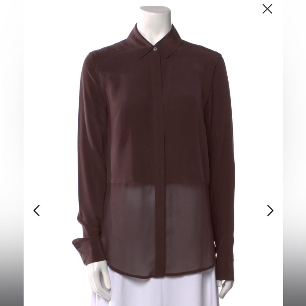 T by Alexander Wang Silk Button-Up Top